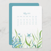 海の下に独り立つカレンダー メニュー (正面/裏面)