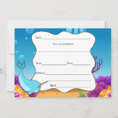 海の下に空欄の招待状を記入 招待状 (正面)