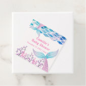 海の下に虹マーメイドテールベイビーシャワー フェイバータグ (インサイチュ)