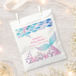 海の下に虹マーメイドテールベイビーシャワー フェイバーバッグ