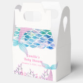海の下に虹マーメイドテールベイビーシャワー フェイバーボックス (見開き)