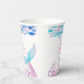 海の下に虹マーメイドテールベイビーシャワー 紙コップ (右)