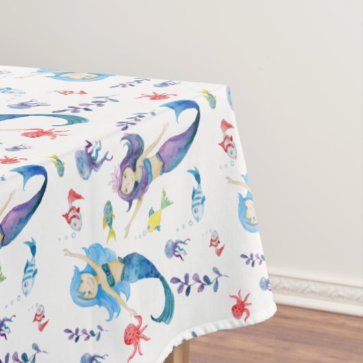 海の下のかわいい人魚 テーブルクロス (インサイチュ)