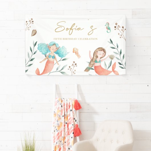 海の下のかわいい人魚 横断幕 (インサイチュ)