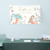 海の下のかわいい人魚 横断幕 (トレードショー)