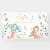 海の下のかわいい人魚 横断幕 (横)