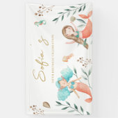 海の下のかわいい人魚 横断幕 (縦)