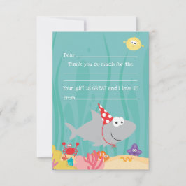 海の下のぬり絵サンキュークード サンキューカード