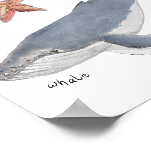 海の下のアルファベットポスター ポスター (角)