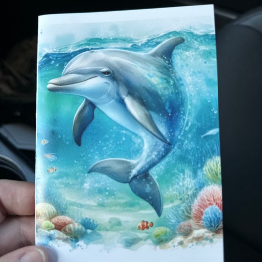 海の下のイルカ沿岸 サンキューカード