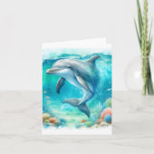 海の下のイルカ沿岸 サンキューカード (正面)