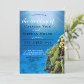 海の下のウェディング招待状 招待状 (スタンド正面)