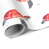 海の下のウミガメ水の色の海 航海の ラッピングペーパー (ロールコーナー)