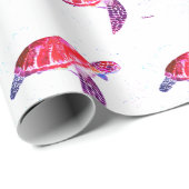 海の下のウミガメ水の色の海 航海の ラッピングペーパー (ロールコーナー)