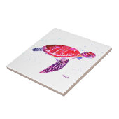 海の下のウミガメ海の水色海ビーチ タイル (側面)