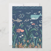 海の下のオベビーベビーシャワービンゴゲーム 招待状 (裏面)