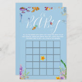 海の下のオベビー赤ちゃんシャワービンゴゲームフライヤー (正面/裏面)