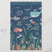 海の下のオベビー赤ちゃんシャワービンゴゲームフライヤー チラシ (裏面)