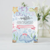 海の下のオムツくじカード 挿入紙 女の子 招待状 (スタンド正面)
