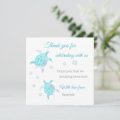 海の下のカメのオリジナル感謝カード サンキューカード (スタンド正面)