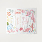 海の下のガールベイビーシャワーウェルカム タペストリー (正面(横))