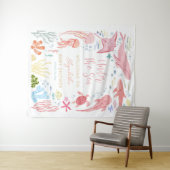 海の下のガールベイビーシャワーウェルカム タペストリー (インサイチュ(横))