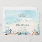 海の下のキンセアニラビーチ貝殻写真 招待状 (裏面)