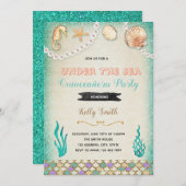 海の下のキンチャネラパーティー招待状 招待状 (正面/裏面)