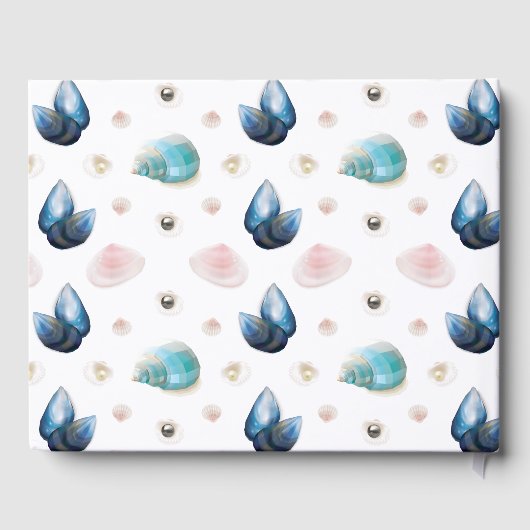 海の下のキンチャネラパーティー ティールブルーの貝殻 ゲストブック (裏面)