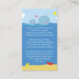 海の下のクジラが本のシャワーインサートを持ってくる エンクロージャーカード