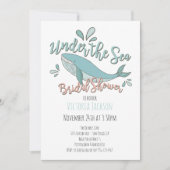 海の下のクジラのブライズシャワー 招待状 (正面)