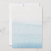 海の下のクジラのベイビーシャワーの予測カード 招待状 (裏面)