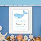 海の下のクジラの赤ちゃんシャワー歓迎 ポスター
