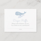 海の下のクジラ赤ちゃんシャワーおむつラッフル エンクロージャーカード (正面)