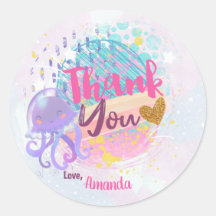 海の下のクラゲ贈り物ラベル好意バッグ