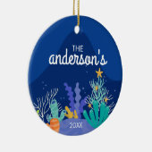海の下のクリスマスセラミックオーナメント セラミックオーナメント (右)