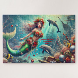 海の下のクリスマス人魚の休日 ジグソーパズル