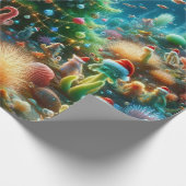 海の下のクリスマス ラッピングペーパー (角)