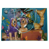 海の下のゴールデン・リトリーバー ラージペーパーバッグ (正面)