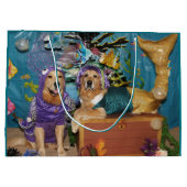 海の下のゴールデン・リトリーバー ラージペーパーバッグ (裏面)