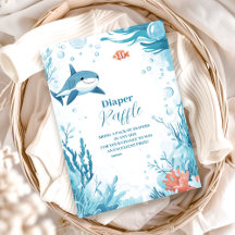 海の下のサメ海動物おむつラッフル