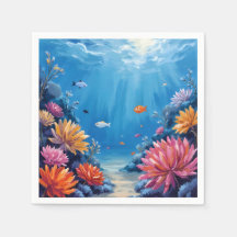 海の下のサンゴ礁 海の絵画