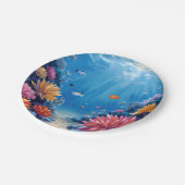海の下のサンゴ礁 海の絵画 ペーパープレート (アングル)