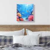 海の下のサンゴ礁 海洋絵画 キャンバスプリント (インサイチュ (寝室))