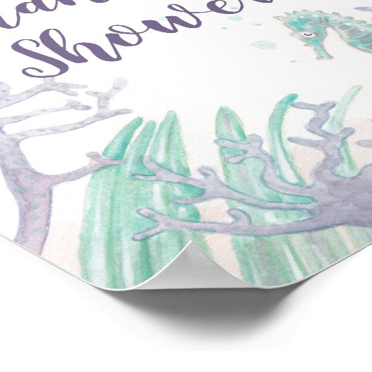 海の下のシャワーポスター看板 ポスター (角)