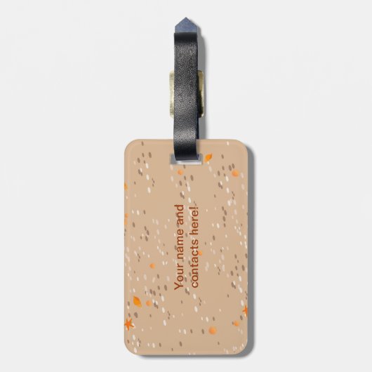 海の下のシュノーケリング少女 ラゲッジタグ (裏面縦)