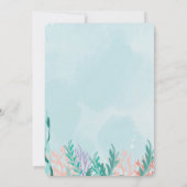 海の下のスプラッシュマーメイド誕生日パーティー 招待状 (裏面)