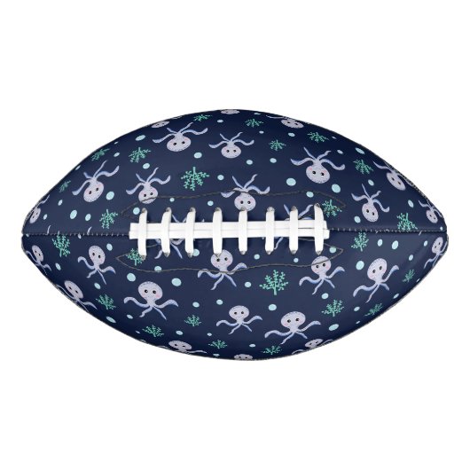 海の下のタコの子供のパターン アメリカンフットボール (正面)