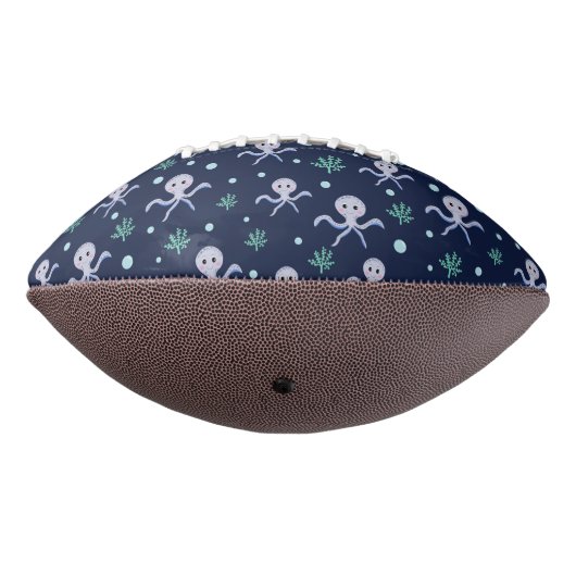 海の下のタコの子供のパターン アメリカンフットボール (回転270)