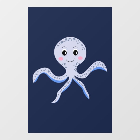 海の下のタコの子供のパターン ウィンドウサイン (シート)